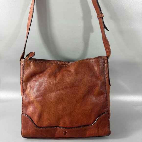 Frye Handbags - FRYE Brown Leather Crossbody Bag